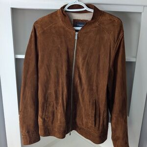 Cognac suede leather jacket Grand Frank "Marloes" M